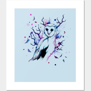 Cotton Candy Owl Posters and Art